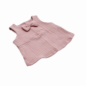 Anna Karinna Kids Muslin baby summer top, Organic children blouse muslin, Muslin baby shirt, Pink baby muslin top, Baby girl summer Shirt