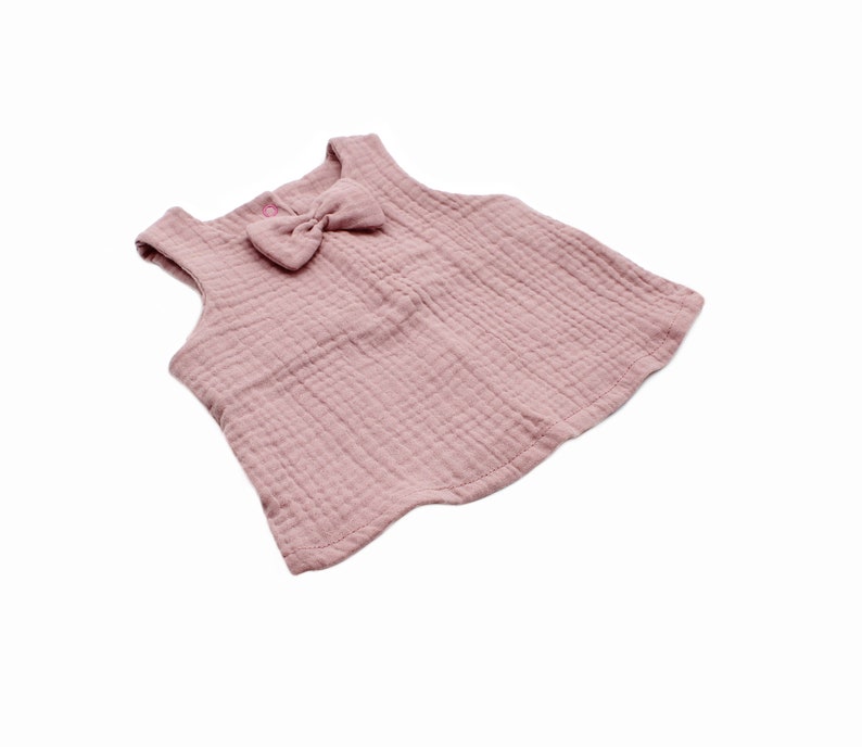 Anna Karinna Kids Beige Muslin Baby Summer top, Baumwolle kinder kleidung, Kleinkind-Musselin-Top Rosa