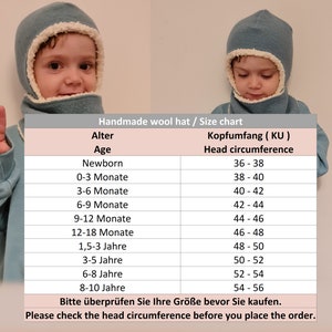 Babyullmössa i italiensk jungfruull, foder i ekologisk bomull bild 6