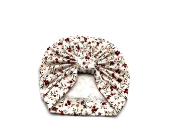 Floral Cotton Baby Turban Stretchy Infant Hat