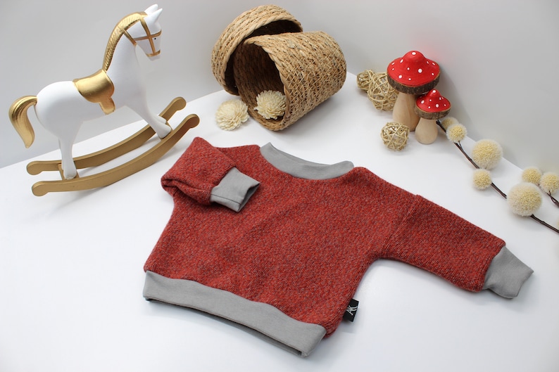 Super Weicher Merino Wolle Pullover für Kinder Bio Merino Wolle Pullover, Unisex Kleinkind Sweatshirts Nachhaltige Kleidung Geschenke für Babys Bild 1