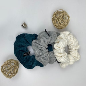 Rib Cotton Scrunchies, cotton hair rubber, Cotton Scrunchies, Gift for her, Haargummis baumwolle