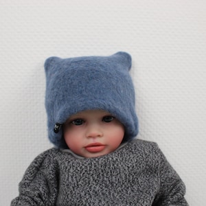 Gorro de bebê 100% lã merino – chapéu de inverno macio e respirável (unissex) Chapéu infantil feito à mão
