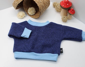 Soft Merino Wool Sweaters for Kids - Blue Organic merino wool pullover, Unisex Toddler Sweatshirts - Sustainable Clothing Gifts for babies