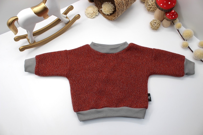 Super Weicher Merino Wolle Pullover für Kinder Bio Merino Wolle Pullover, Unisex Kleinkind Sweatshirts Nachhaltige Kleidung Geschenke für Babys Bild 5