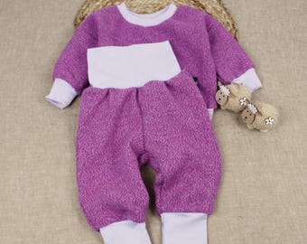Handmade Organic Merino Wool Sweater and Pants Set