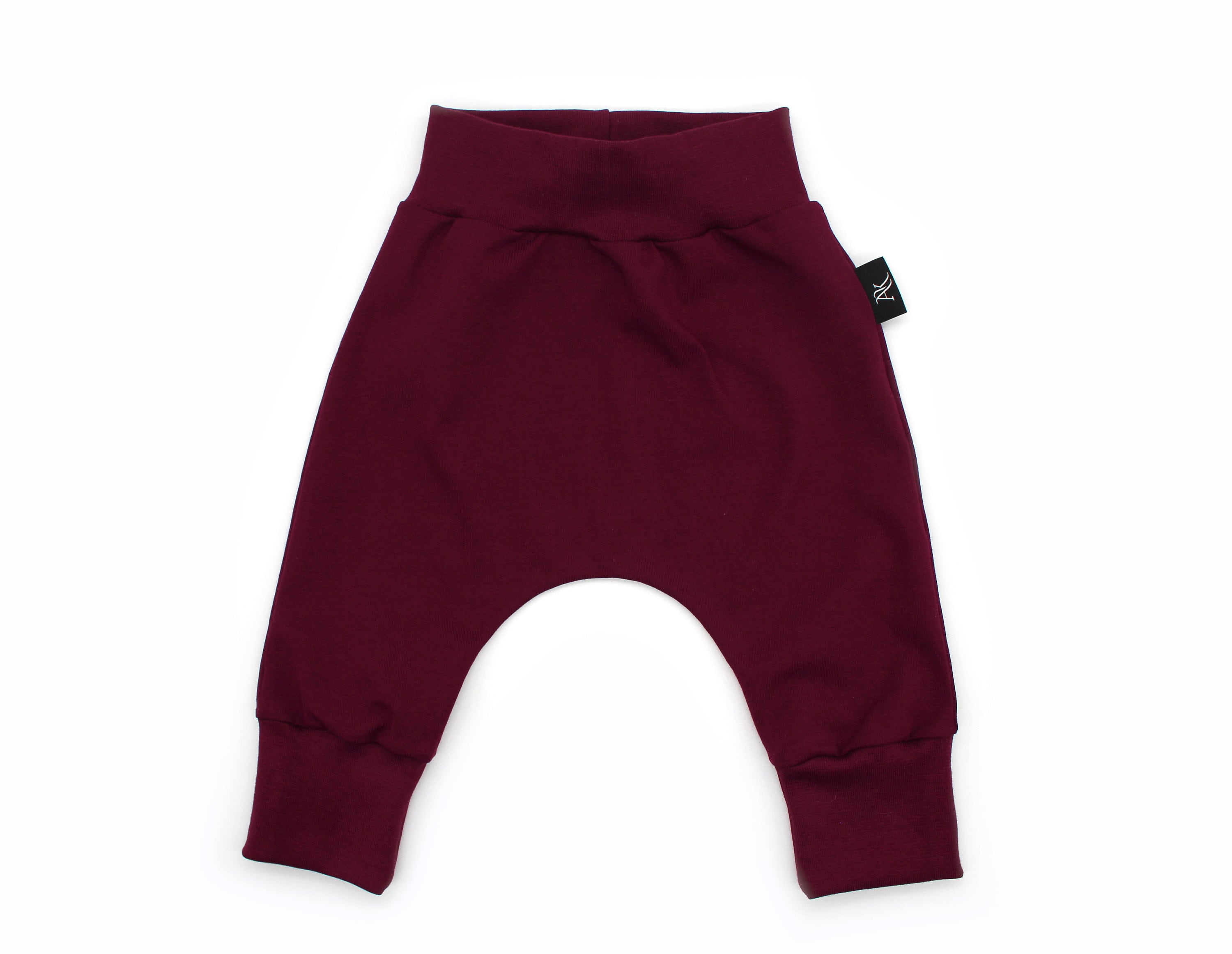 Bordeaux Baby Baggy Pants - Soft, Pumphose-Style Trousers (Unisex, OEKO-Tex) Cotton Jersey