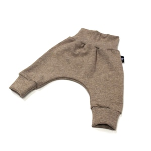 Pantalon bébé en laine mérinos, pantalon bouffant en laine beige, pantalons enfants biologiques Laine mérinos, pantalon d'hiver ample pour bébé, pantalon enfant naturel unisexe image 3