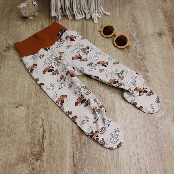 Newborn-footed leggings, Baby-footed pants, Newborn leggings cotton, infant footie, Baumwolle kinder hose, Footed infant trousers