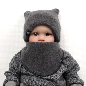 Fleece Merino Wool Baby Scarf: Winter Neck Gaiter