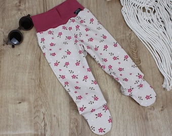Baby-footed pants, Newborn leggings cotton, infant footie, Baumwolle kinder hose, Newborn-footed leggings,  Footed infant trousers