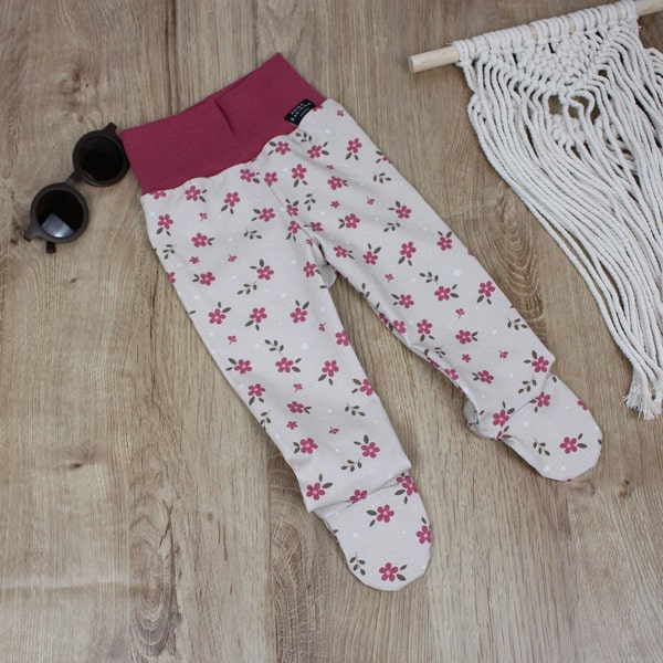 Baby-footed pants, Newborn leggings cotton, infant footie, Baumwolle kinder hose, Newborn-footed leggings,  Footed infant trousers