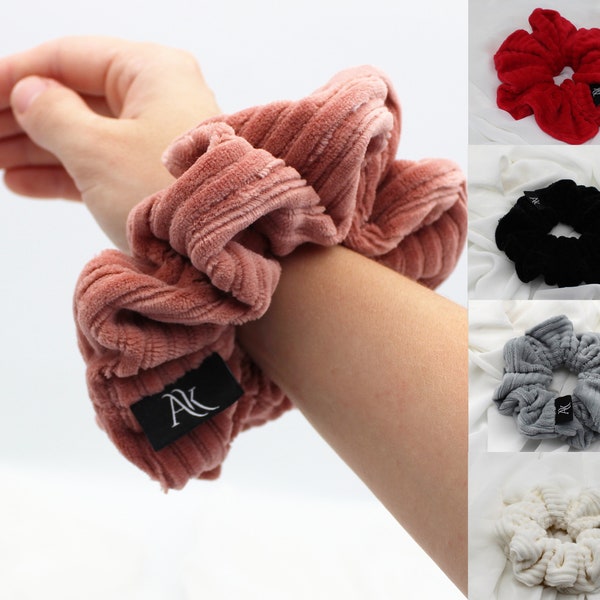 Clay Pink - Rib Cotton Scrunchie, cotton hair rubber, Cotton Scrunchies, Gift for her, Haargummi Pink Scrunchies