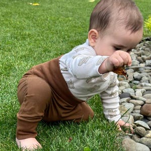 Anna Karinna Kids Brown Bamboo Baggy pants, Organic children&#39;s pants, Bamboo Baggy baby pants, Bamboo baby pants Baby Girl, Boy