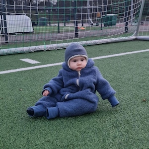 Babyullmössa i italiensk jungfruull, foder i ekologisk bomull bild 2