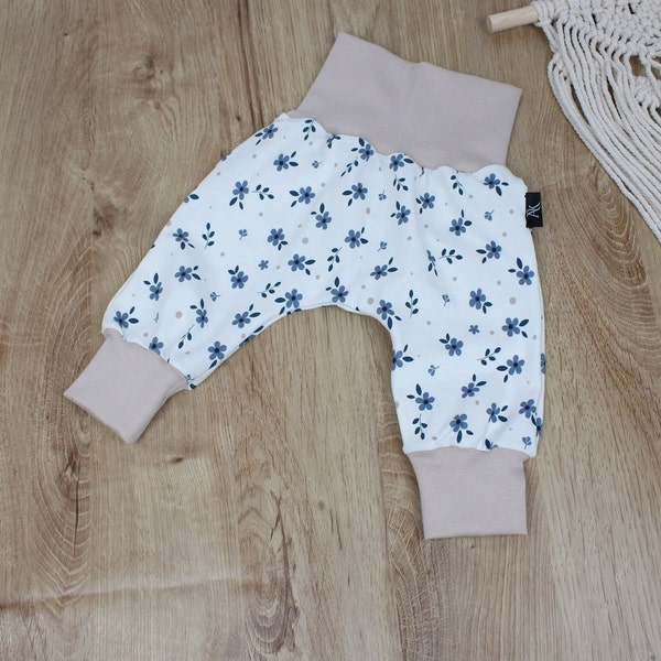 Pumphose Baby girl, Baggy Pants for Toddlers, Newborn Bloomers, Infant trousers, Hose Baumwolle Jersey Mädchen Hose Blumen Größen 56 - 98