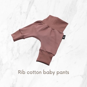 Pump pants baby child rib cotton old mauve, Pumphose Baby Girl, Boy size 56 - Size 104