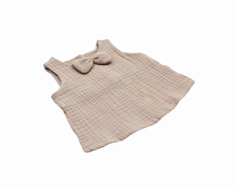 Anna Karinna Kids Beige Muslin Baby Summer top, Baumwolle kinder kleidung, Kleinkind-Musselin-Top