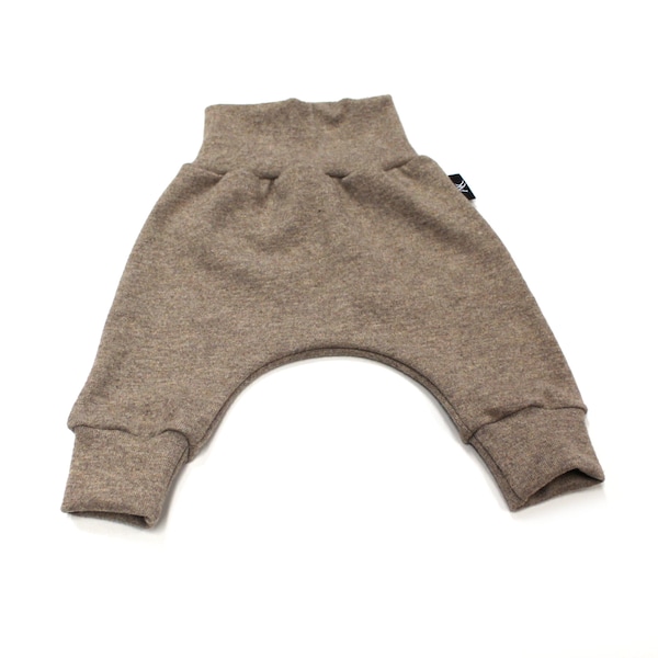 Merinowolle Babyhose, Beige Wolle Baggyhose, Bio Kinderhose Merinowolle, Baggy Baby Winterhose, Natürliche Unisex Kinderhose