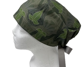 LOTR Leaves of Lorien Euro Style surgical scrub cap