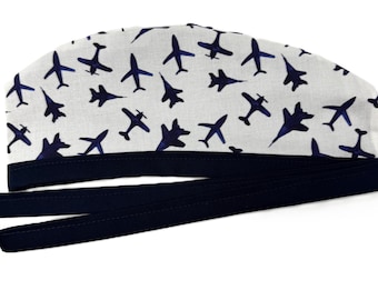 Flying High Lined Surgical Scrub Cap for Men and Women
