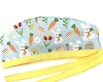 Peter Cottontail Lined Surgical Scrub Cap for Men and Women