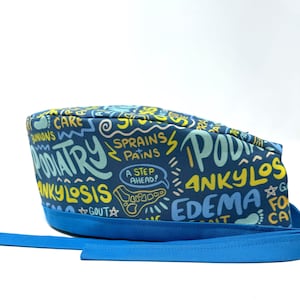 Podiatry Chatter Lined Surgical Scrub Cap for Men and Women