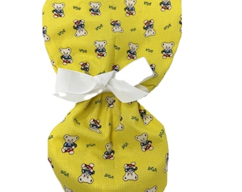 Adorable Teddy Bears Ponytail Surgical Scrub Cap