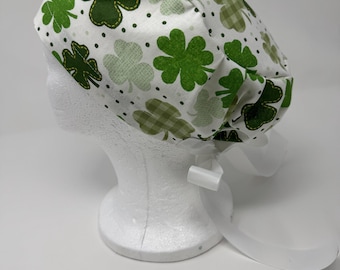 Shamrocks Euro style scrub cap for Women