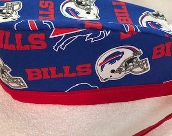 Buffalo Football Lined Surgical Scrub Cap for Men and Women
