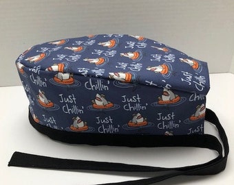 Just Chillin Lined Surgical Scrub Cap for Men and Women