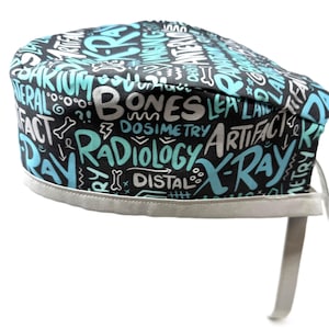 Radiology Chatter Lined Surgical Scrub Cap for Men and Women