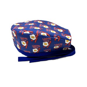 Wakey Wakey Eggs and Bakey Lined Surgical Scrub Cap