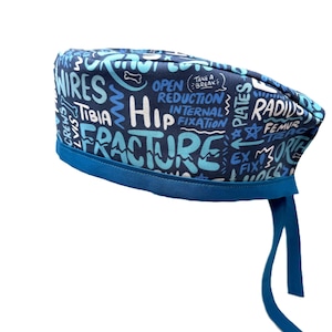 Fracture Chatter Lined Surgical Scrub Cap for Men and Women