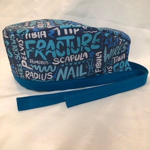 Fracture Chatter Lined Surgical Scrub Cap for Men and Women