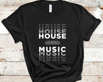 House Music T-shirt, Deep House Tshirt, EDM Shirt, Electronic Dance Music Tee, Modern Minimalist Club T shirt, Party Gift, Music Festival