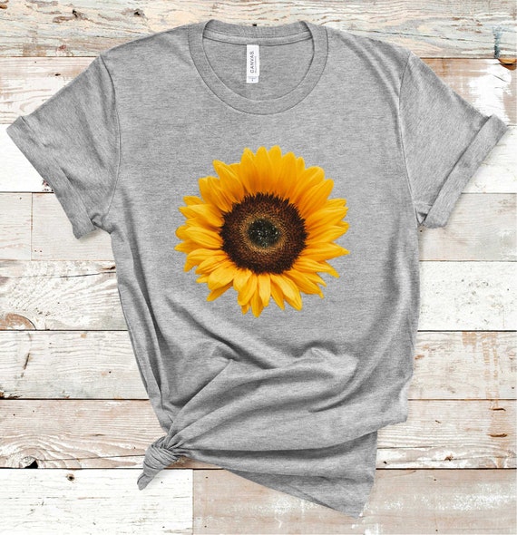 Sunflower Shirt Sun Flower T-shirt Garden Shirt Floral Tee - Etsy