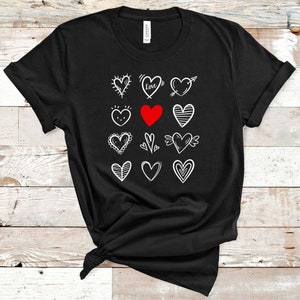 St. Valentine&#39;s Shirt, Valentine&#39;s Day TShirt, Heart Valentine&#39;s T-Shirt, Love shirt, Love Heart Tee, Cute Valentines Tee, Hearts T-shirt