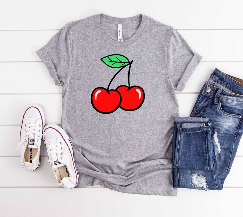 Cherry Shirt Cherries Tshirt Foodie Shirt Fruit Shirt Etsy UK