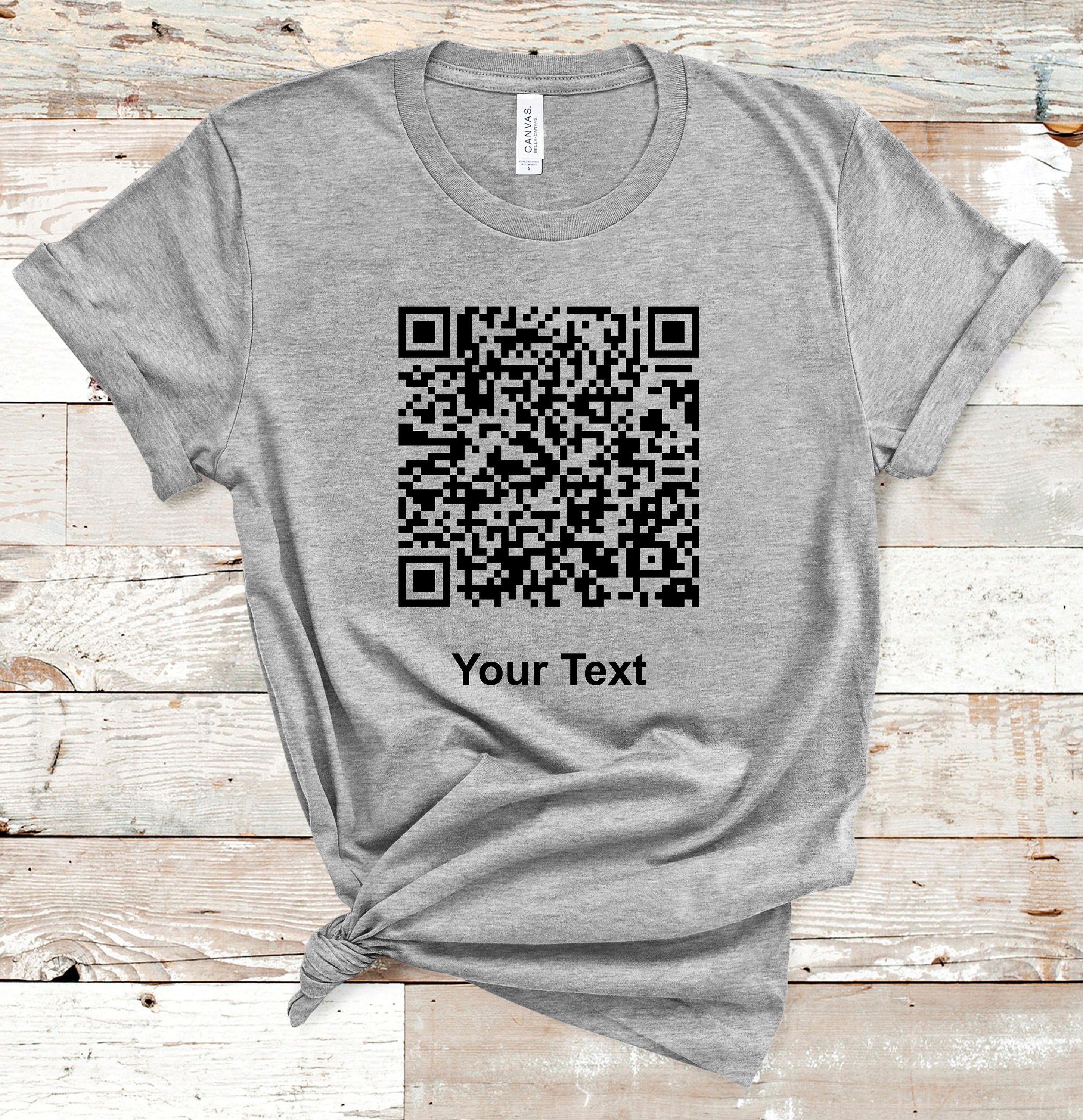 Custom QR Code Shirt, Personalized URL Tshirt, Customized