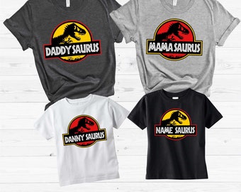 Saurus Family Shirts,  Family Shirt, Dinosaur Family Shirts, Family Mathich Shirt, Custom Family Shirts, Customized Shirt