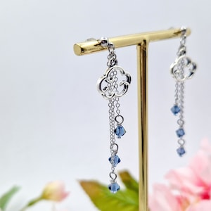 boucles d'oreilles nuage avec gouttes de pluie ou de neige rain