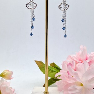 boucles d'oreilles nuage avec gouttes de pluie ou de neige image 4