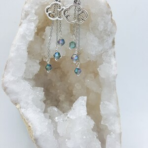 boucles d'oreilles nuage avec gouttes de pluie ou de neige image 7