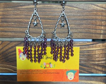 Pendientes colgantes hechos a mano