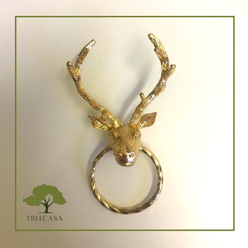 Deer Stag Head Napkin Rings Stainless Steel Set of 6 Etsy