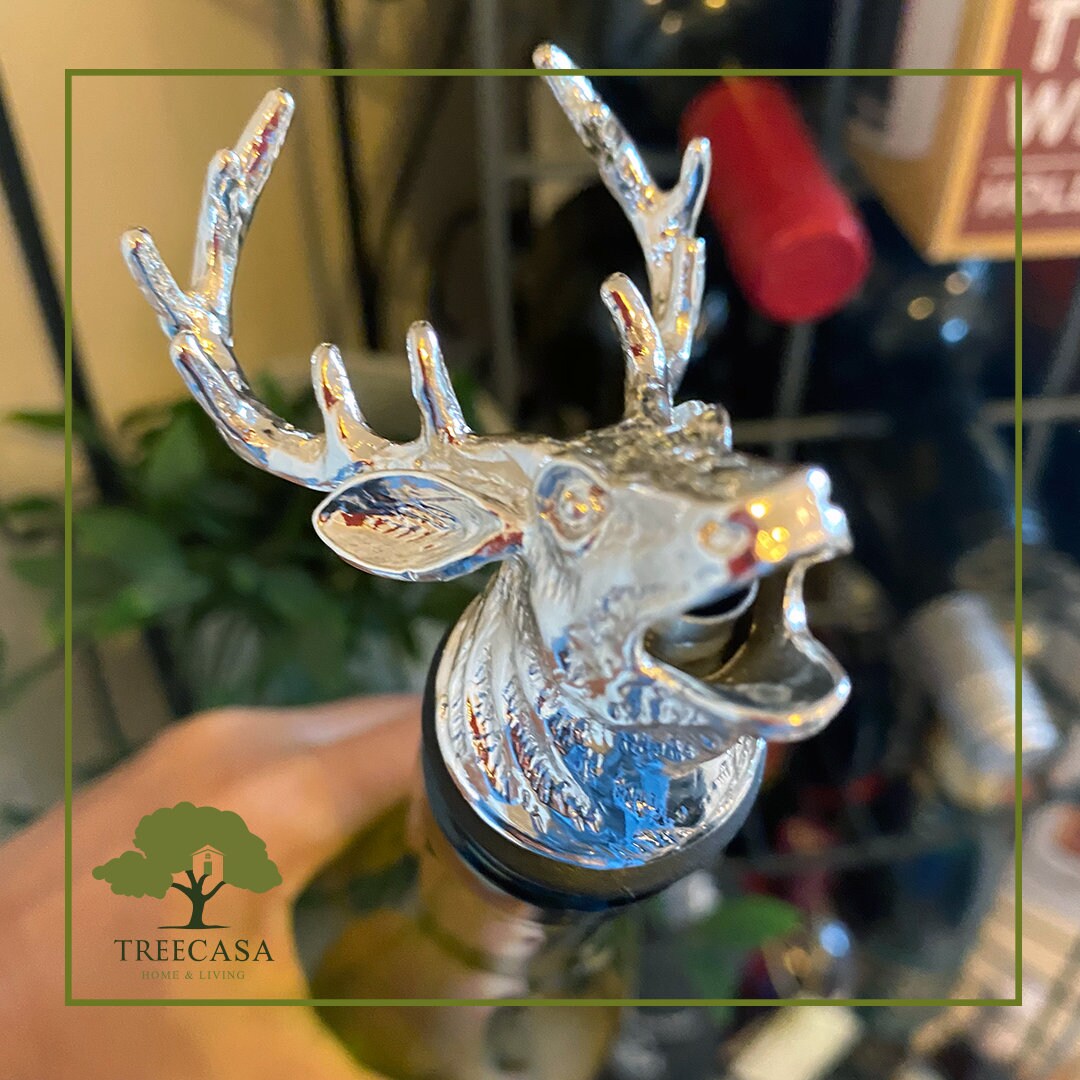 Deer Stag Head Stainless Steel Wine Pourer / Aerator Etsy