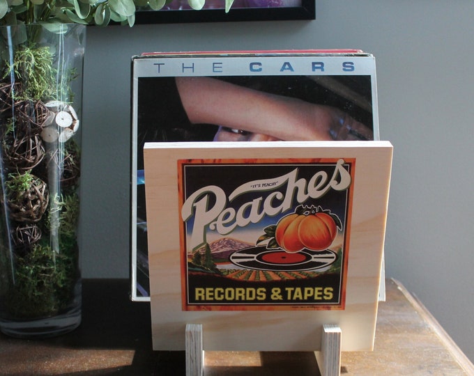 Peaches Vinyl Record Flip Rack Storage and Display