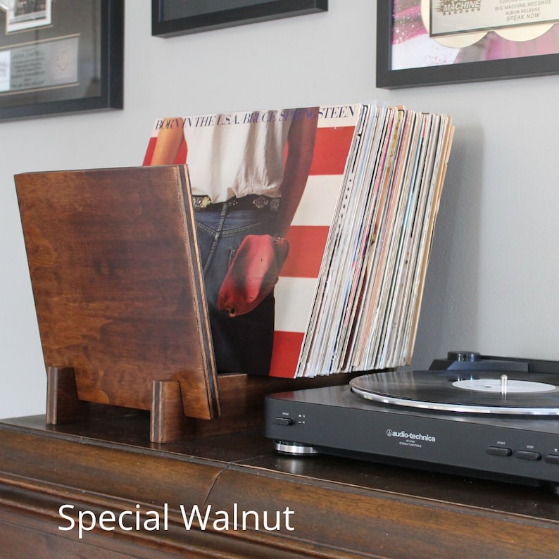 Vinyl Record Flip Rack Storage Display Special Walnut