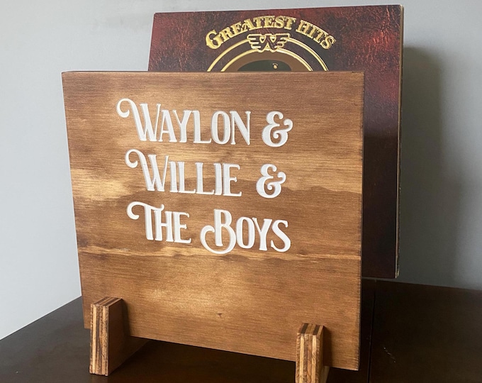 Waylon and Willie and The Boys - Vinyl Record Flip Rack Storage Display